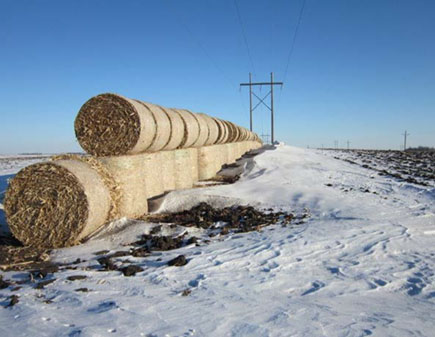 hay bale fence