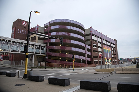 The A parking ramp in downtown Minneapolis