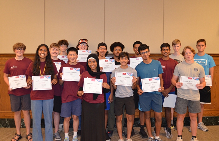 CAV campers with their completion certificates