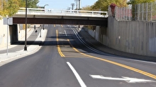 Three lane road design in Minneapolis